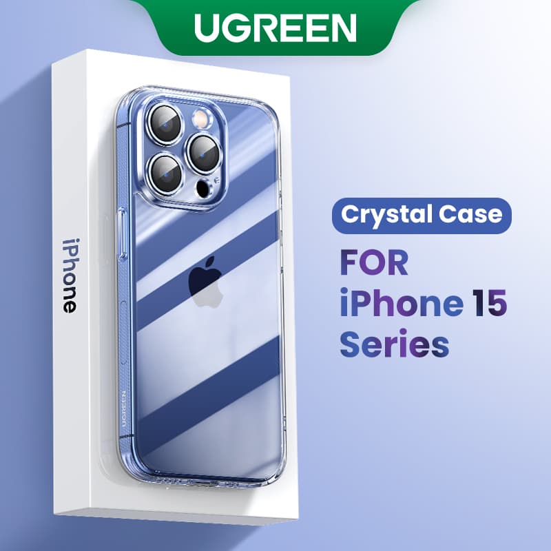 Vỏ điện thoại ugreen cho iphone 15 iphone 15 pro max chống sốc ốp lưng trong suốt vỏ trong suốt vỏ bảo vệ điện thoại