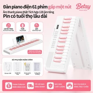 (Lô hàng kho địa phương COD) BETSY Đàn Piano Điện Tử B151T 61 Phím Gọn Phù Hợp Cho Trẻ Em Và Người Mới Bắt Đầu Thiết Kế Tiện Dễ Di Chuyển