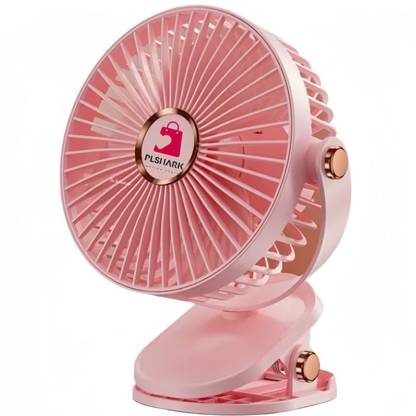 Remoingay.90 Quạt tích điện kẹp bàn mini để bàn có đèn led pin 10000 MHA