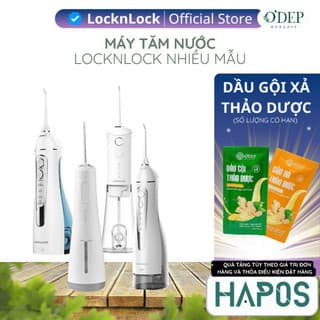 Máy tăm nước không dây LocknLock ENR166GRY, ENR156BLU, ENR166WHT Kèm đầu thay, Chính hãng - HAPOS LSA
