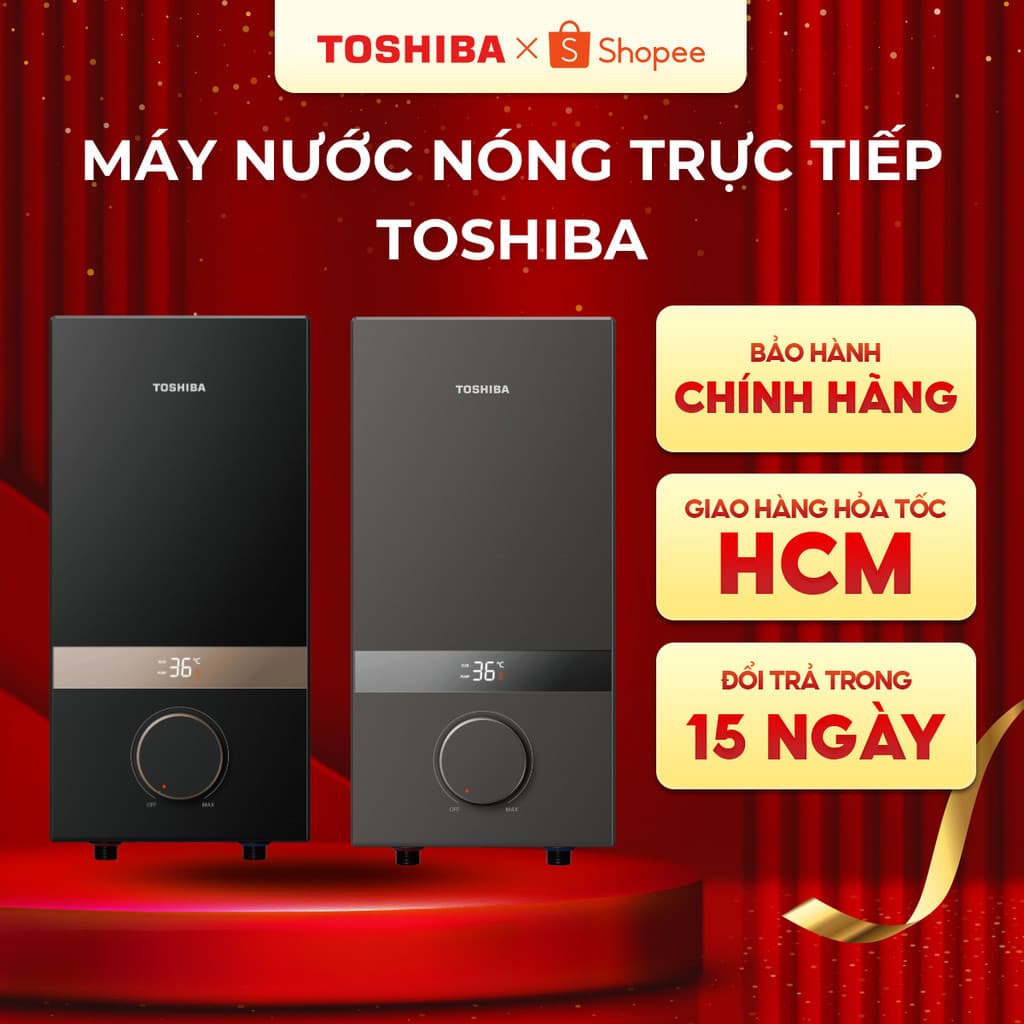 [Shopee Lắp đặt 0Đ HCM-HN] Máy Nước Nóng Trực Tiếp Toshiba TWH-45EMCPVN-CB - Bơm DC - Bảo hành chính hãng 24 tháng