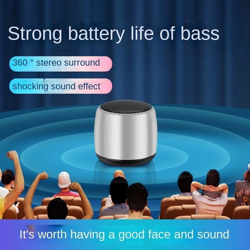 Loa Bluetooth Mini không dây M1 Loa siêu trầm ngoài trời bằng kim loại Âm thanh nổi Loa nhỏ di động