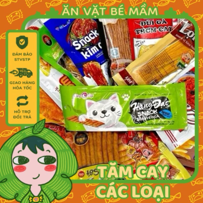 Combo 10 Gói Tăm Cay Các Loại Việt Nam , Bim Bim Cay (20g-30g) , Ăn Vặt Cổng Trường, Ăn Vặt Bé Mầm.