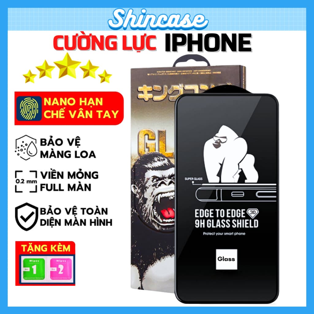 Kính Cường Lực iPhone KK 4D Cao Cấp Full Màn iPhone 6/6s/7/8/Plus/X/XS/XR/11/12/13/14/15/16/17/Pro/Max/Mini/Air