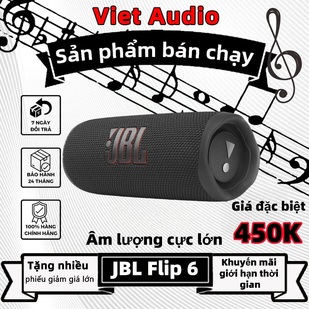 Loa Bluetooth JBL Flip 6 Pin Trâu 12 Tiếng, Bluetooth 5.1 Thẻ nhớ，ngoài trời,Âm lượng siêu lớn