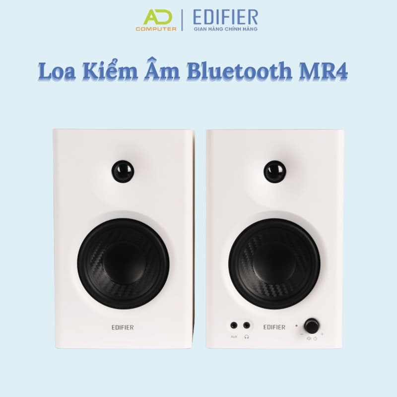 Bộ loa kiểm âm EDIFIER MR4 2.0 42W Vỏ gỗ chống dội âm | Bảo Hành 12 Tháng