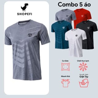 Áo thun thể thao nam, tập gym, chạy bộ, chất thun lạnh tay cộc, cổ tròn co giãn 4 chiều Size M- 2XL - ACV