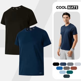 [GIÁ TỐT TRÊN LIVE]Combo 2 Áo thun nam thể thao tập Gym, Tennis, Pickleball Coolmate Basics thoải mái, thấm hút tốt