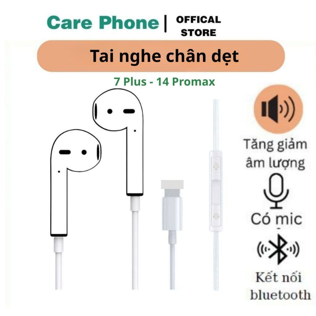Tai nghe dây chân dẹt hiển thị cửa sổ kết nối có mic cho táo 7/8Plus/X/Xr/XsMax/11/12/13/14ProMax [PAPA 869]