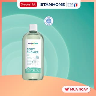 Sữa tắm, rửa mặt không xà phòng cho da nhạy cảm giảm ngứa,dịu kích ứng Stanhome  Soft Shower 740ml