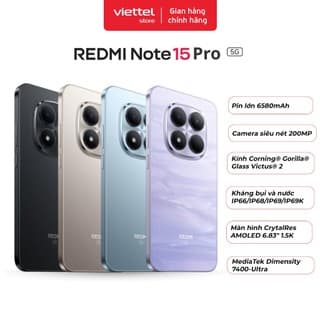 Điện thoại REDMI Note 15 Pro 5G 12GB + 256GB | Pin Lớn 6580mAh| Màn Hình CrystalRes AMOLED 6.83"1.5K