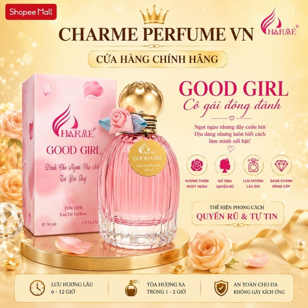 Nước hoa Charme Good Girl Ngọt Ngào Quyến Rũ Dung tích 30ml
