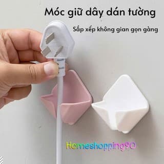 Set 10 Móc Dán Tường Giữ Dây ,Giữ Phích Cắm Bằng Nhựa Cao Cấp Kèm Miếng Dán
