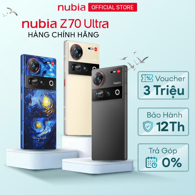 Điện Nubia Z70 Ultra I Chip Snapdragon 8 Elite I Màn AMOLED 144Hz I Camera cảm biến Sony I IP69 I Pin 6150mAh sạc 80W