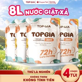 Nước Giặt Xả Đa Sắc TOPGIA Hương Huyền Diệu Dung Tích 2L Đánh Tan Vết Bẩn, Lưu Hương 72H