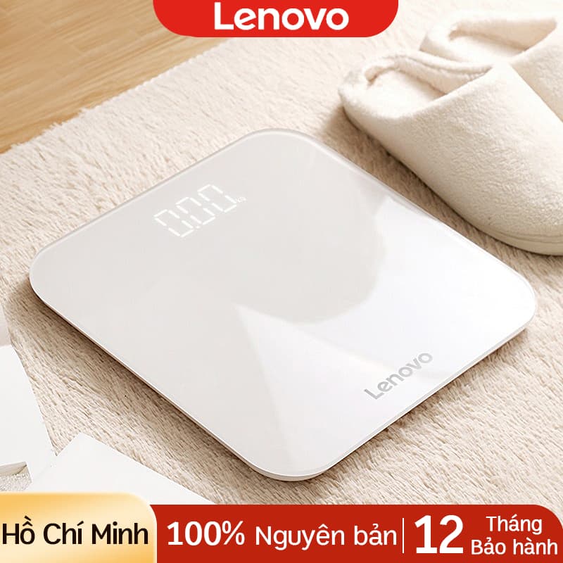 Cân Điện Tử Sức Khỏe Lenovo Chịu Tải 180kg Màn Hình LED Mặt Kính Cường Lực BẢO HÀNH 3 THÁNG KÈM PIN THAY