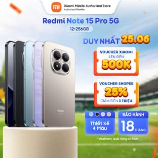 [Livestream] Điện thoại Redmi Note 15 Pro 5G (12+256GB) | Màn 6.83" 1.5K | MTD 7400-Ultra | Camera 200MP