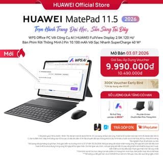Máy tính bảng HUAWEI MatePad 11.5 2026 | WPS Office PC Với Công Cụ AI | HUAWEI FullView Display 2.5K 120Hz| Bàn Phím Rời