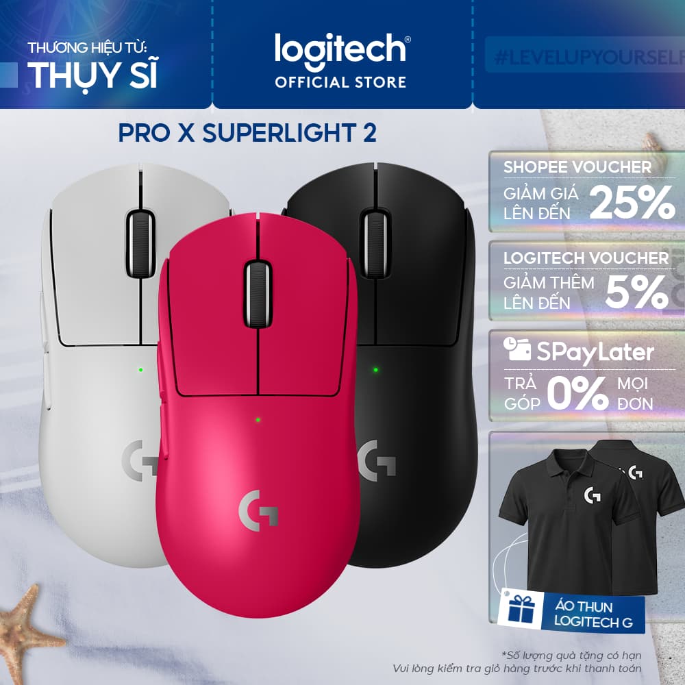 [Version 2] Chuột gaming Logitech G PRO X SUPERLIGHT 2 Lightspeed Switch LightForce