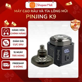 Máy cạo râu Pinjing K9, 2 chức năng trong 1 máy vừa cạo râu vừa cắt lông mũi, nhỏ gọn tiện lợi