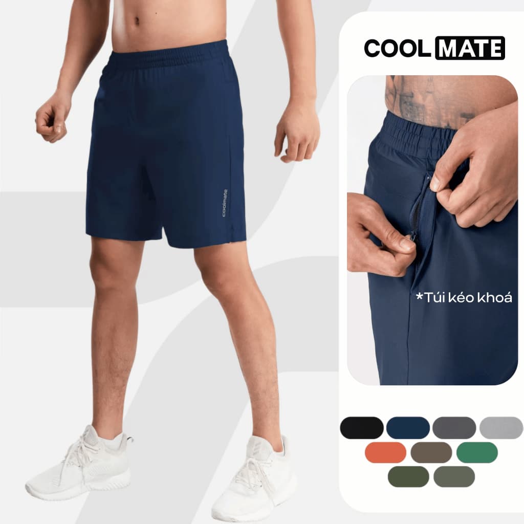 Quần thể thao nam 7inch Ultra Short có túi khóa kéo mềm, nhẹ, thoải mái vận động Coolmate