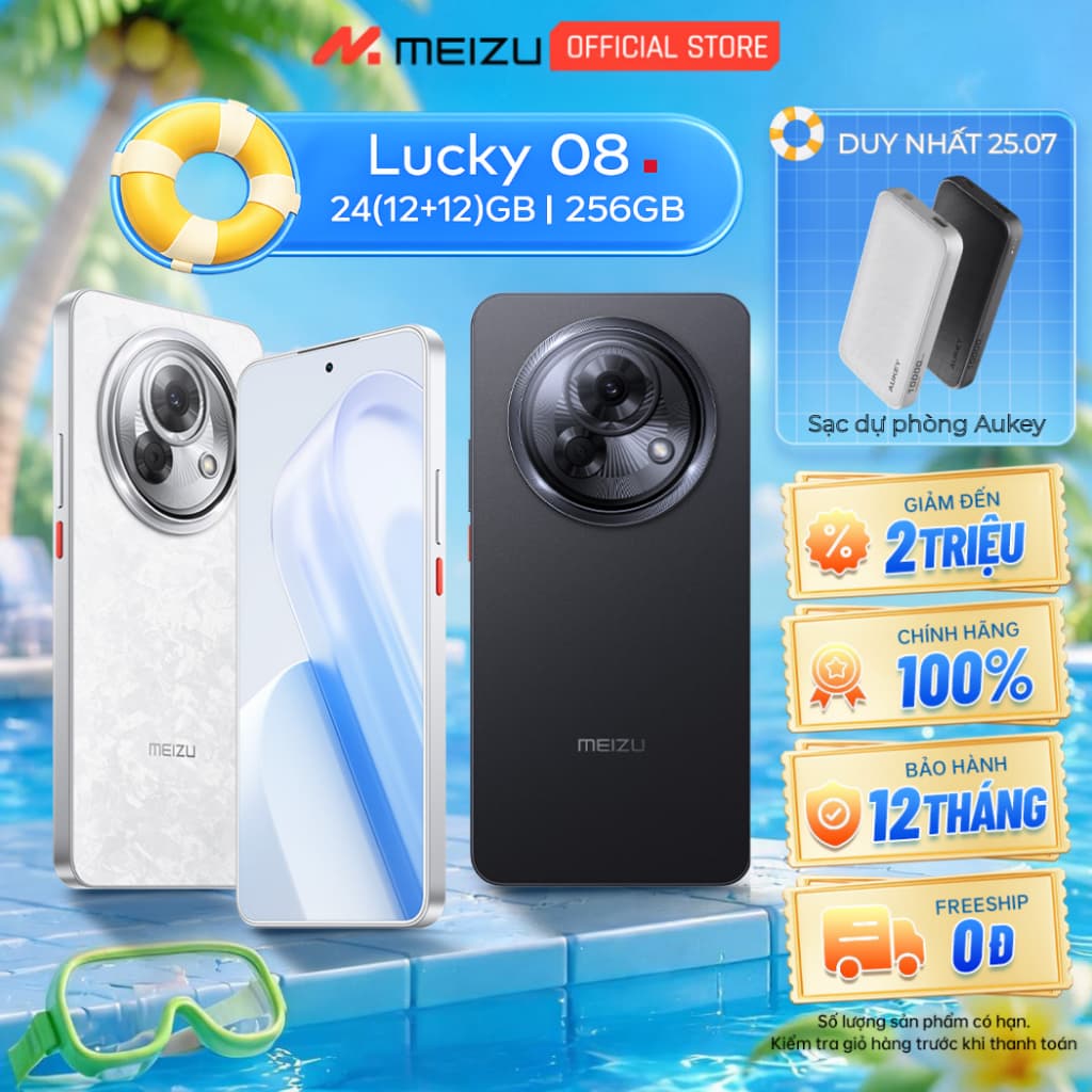 Điện Thoại Meizu Lucky 08 | Màn Hình LTPO Amoled 6.78" 144Hz | Snapdragon 7s Gen 2 |  Pin 6000mAh Sạc 33W | Chính Hãng