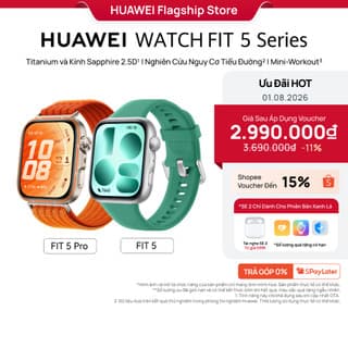 Đồng Hồ Thông Minh HUAWEI WATCH FIT 5 Series |Titanium & Kính Sapphire 2.5D| Nghiên Cứu Nguy Cơ Tiểu Đường| Mini-Workout