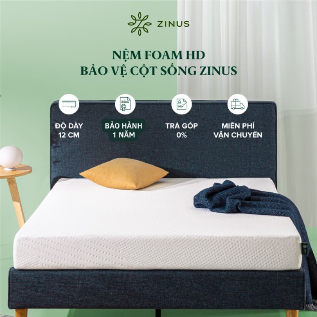 Nệm HD Foam 12cm Zinus - 5in Foam Mattress Extra