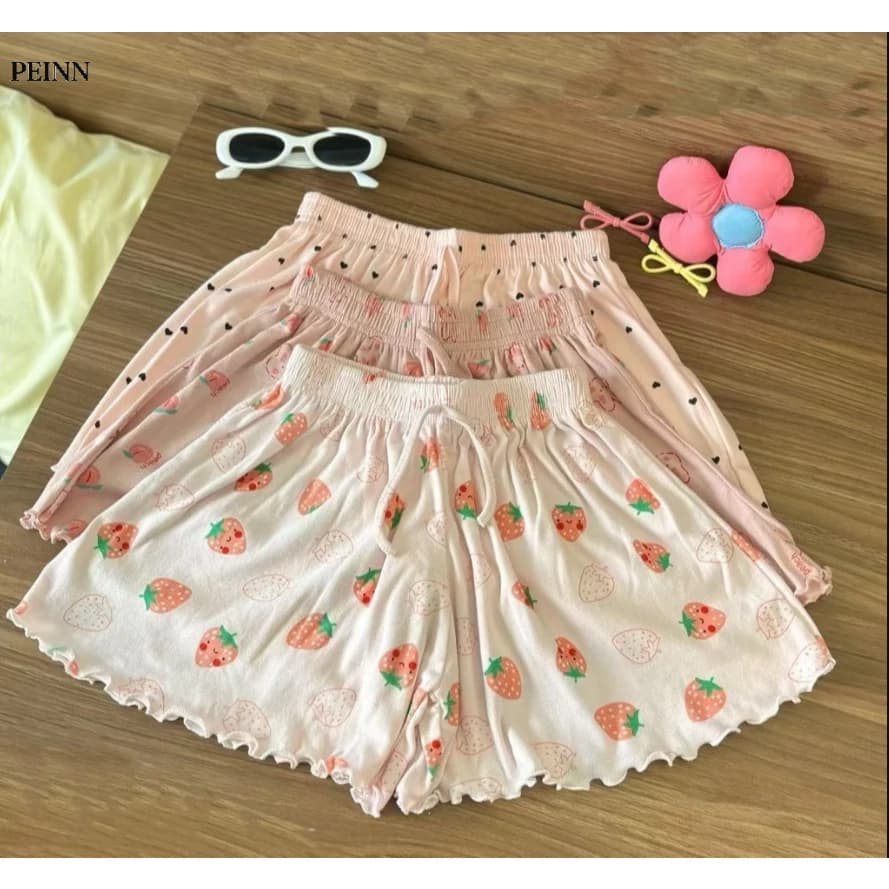 [Peinn] Combo 3 Quần Đùi Nữ Cotton NH123 Thun Xòe, Nhiều Hoạ Tiết Cạp Chun